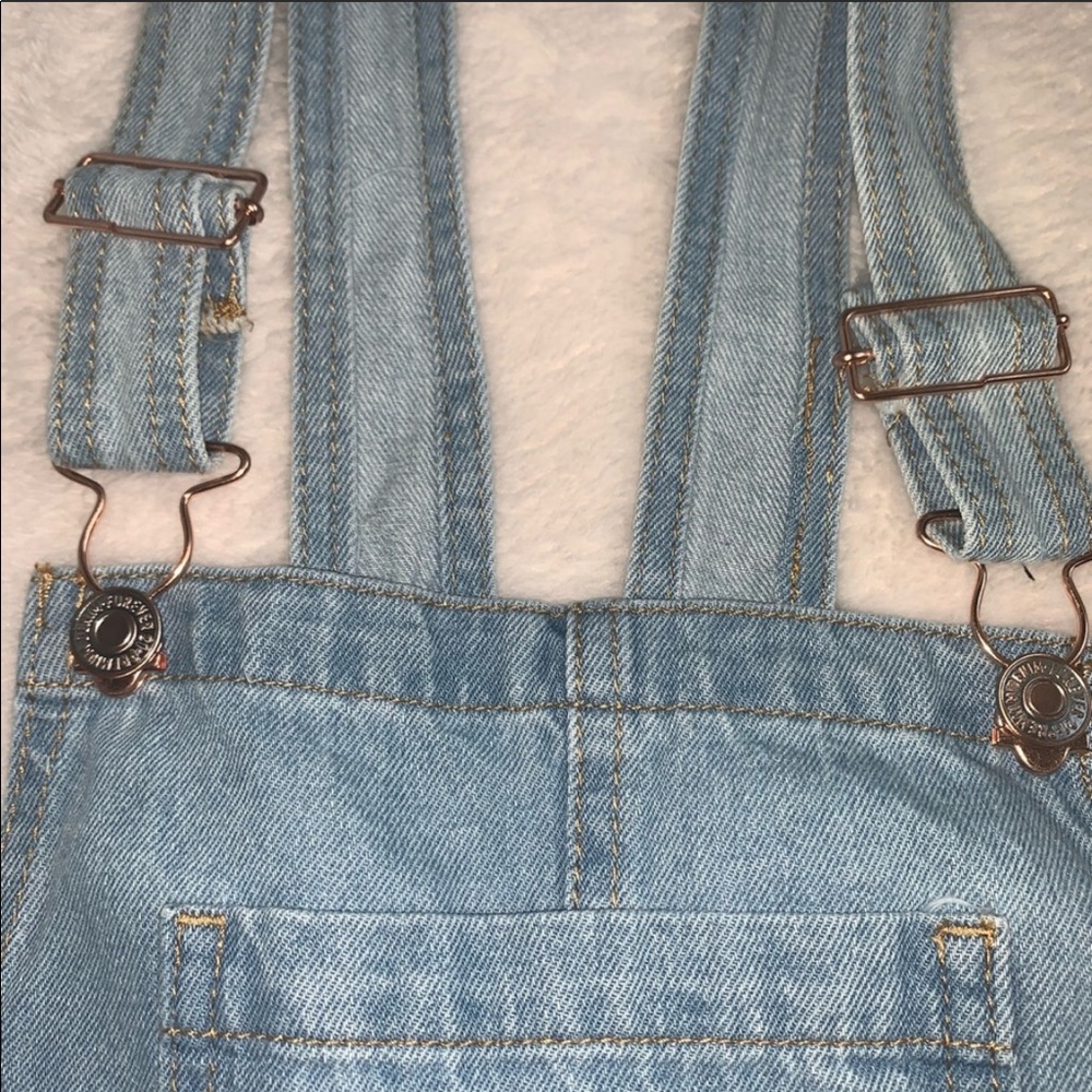 NWT Forever 21 Blue Denim Overall Dress Size SP - Picture 7 of 12